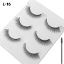 Gene false tip banda 3 perechi 3D Luxury Cod 3DL16 + 1 Periuta Mascara Cadou